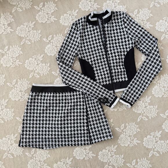 SET Active Pants - Astoria Activewear Houndstooth Jacket & Skirt Set – Size Small